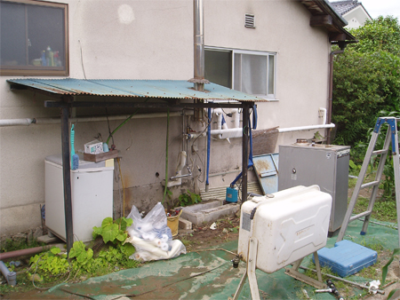 石油給湯器を撤去しました。