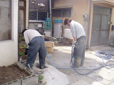 山梨県甲府市 下水道工事