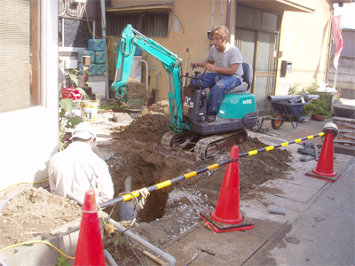 山梨県甲府市 下水道工事