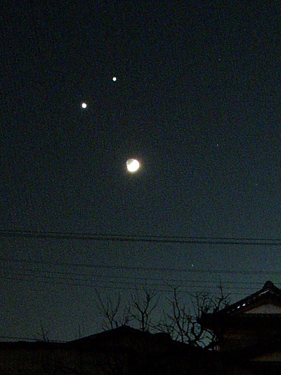 月と金星と木星