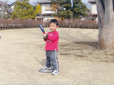 息子と野球